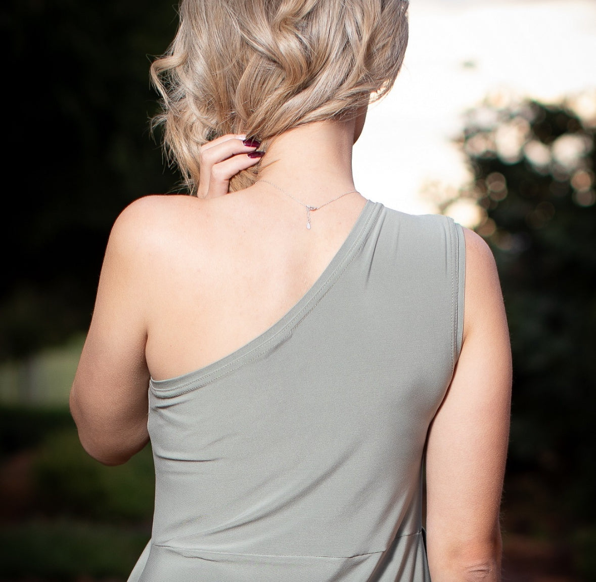 Pleated One Shoulder Top