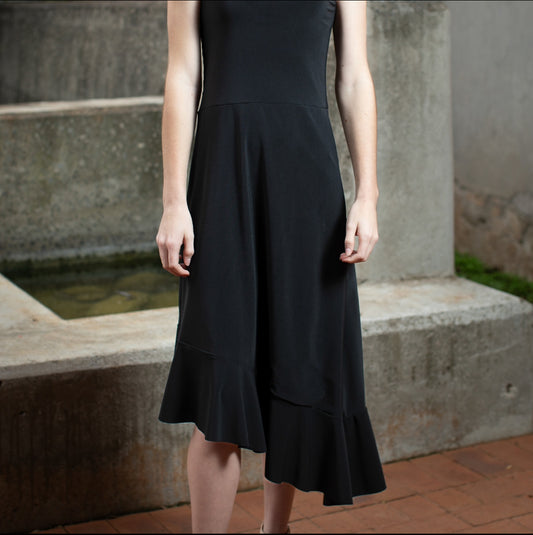 Asymetrical Skirt With Frill